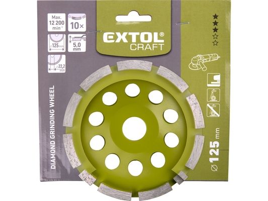 Kotouč diamantový brusný jednořadý, O 125x22,2mm EXTOL CRAFT