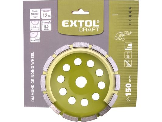 Kotouč diamantový brusný jednořadý, O 150x22,2mm EXTOL CRAFT