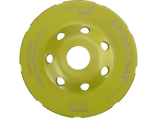 Kotouč diamantový brusný dvouřadý, O 115x22,2mm EXTOL CRAFT