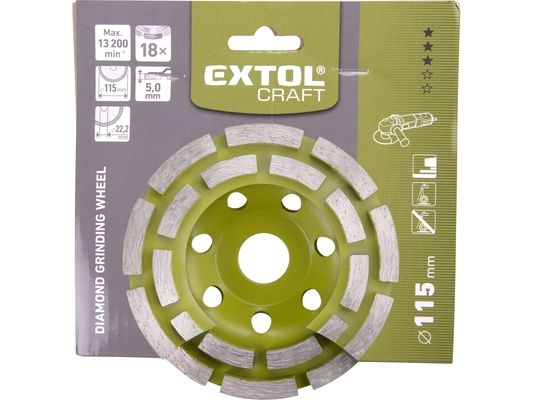 Kotouč diamantový brusný dvouřadý, O 115x22,2mm EXTOL CRAFT