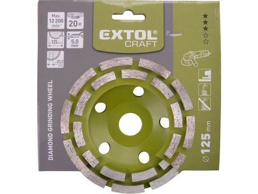 Kotouč diamantový brusný dvouřadý, O 125x22,2mm EXTOL CRAFT
