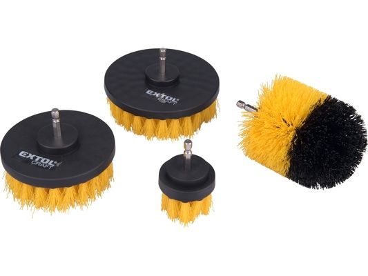 Sada čistících kartáčů na vrtačku 4ks, stopka 1/4"x25mm EXTOL CRAFT