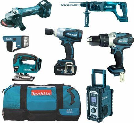 Aku sada Makita DLX7000X4, 7ks, 4x baterie, nabíječka, taška