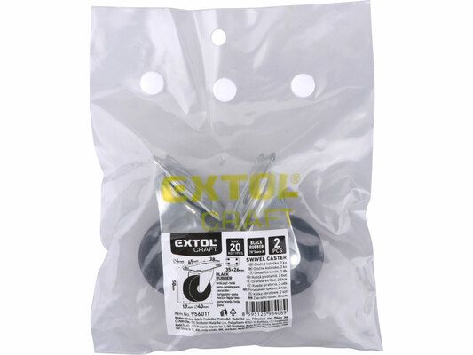 Kolečka otočná z tvrdé pryže, sada 2ks, průměr 40mm EXTOL-CRAFT