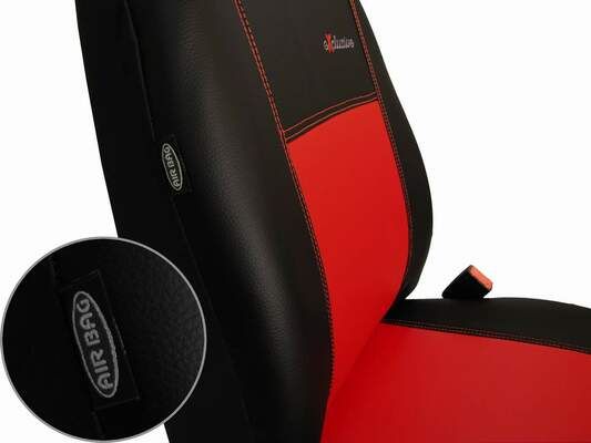 Autopotahy kožené EXCLUSIVE červené SIXTOL