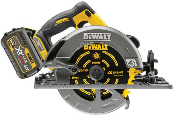 Aku kotoučová pila 54 V XR FLEXVOLT se základnou pro vodící lišty DeWALT,