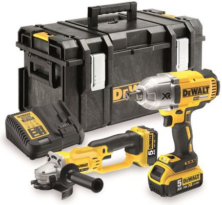Kombo sada aku nářadí 18V DeWALT DCK269P2, utahovák + úhlová bruska