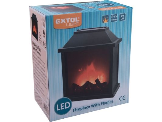 Krb s plápolajícím ohněm LED EXTOL-LIGHT