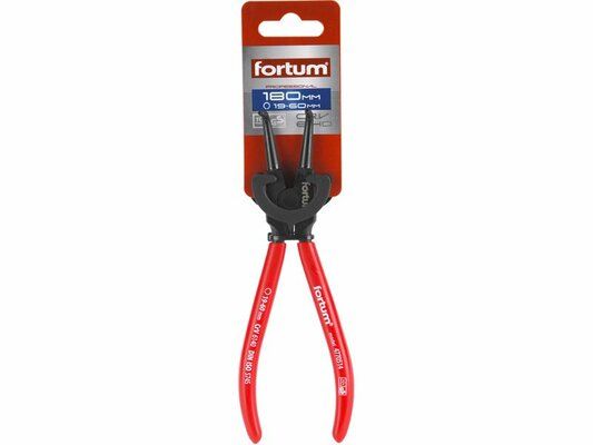 Kleště seeger zahnuté vnější, 140mm, rozsah 10-25mm, 61CrV4 FORTUM