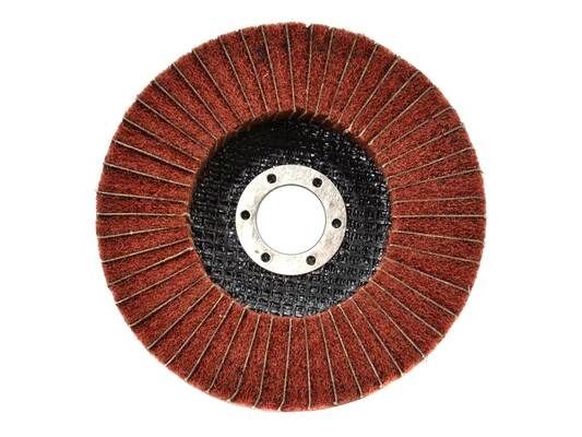 Netkaný nylonový saténový leštící kotouč, 125x22,23 mm GEKO