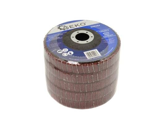 Netkaný nylonový saténový leštící kotouč, 125x22,23 mm GEKO
