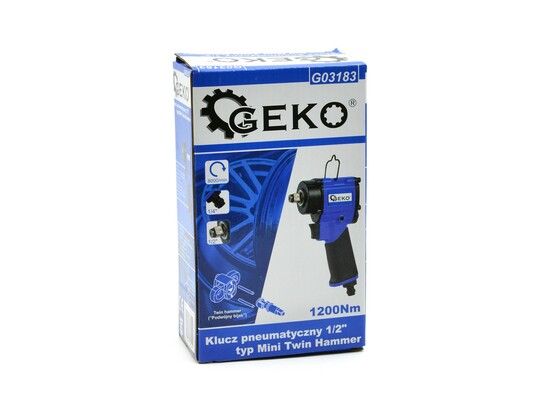 Pneumatický rázový utahovák MINI, 1/2", 1200Nm GEKO