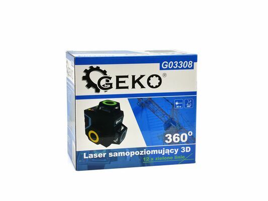 Laserová vodováha křížový laser měřidlo 3D 360° GEKO