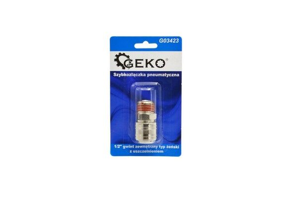 Pneumatická rychlospojka vnější závit s těsněním 1/2" samice GEKO