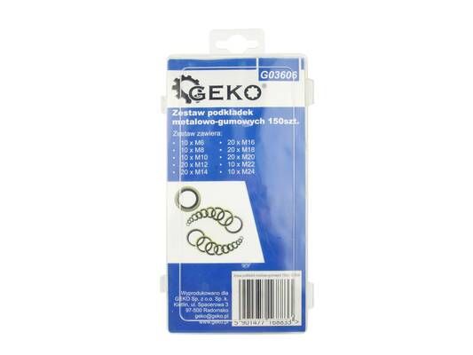 Sada kovovo-gumových podložek, 150ks GEKO