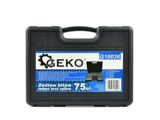 Sada bitů TORX, IMBUS, SPLINE, 75ks GEKO