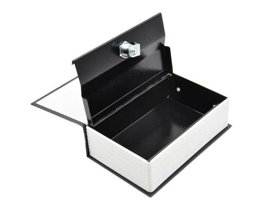 Schránka/kniha na peníze s plastovým pořadačem + 2 klíče, 180x115x55mm GEKO