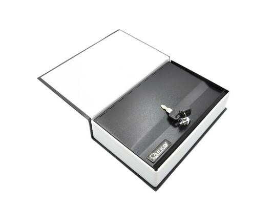 Schránka/kniha na peníze s plastovým pořadačem + 2 klíče, 240x155x55mm GEKO