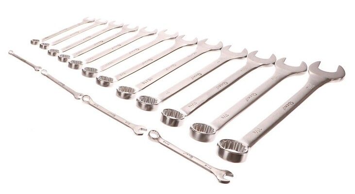 Klíče Očkoploché sada 16ks, 1/4"-1,1/4" GEKO