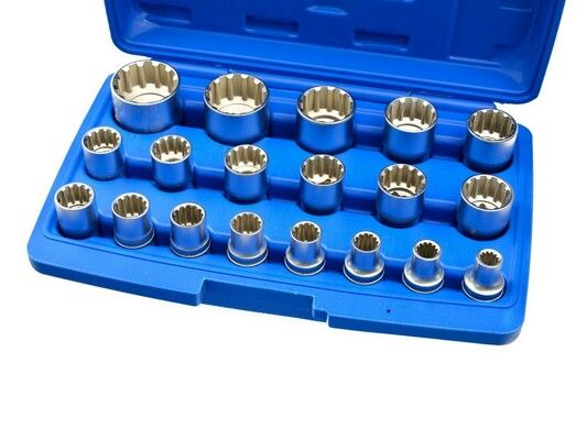 Nástrčné klíče multilock 1/2", sada 19ks, CrV ocel GEKO