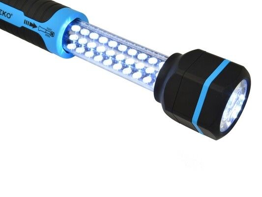 Dílenská lampa 30 + 6 LED teleskopická 230V / 12V GEKO