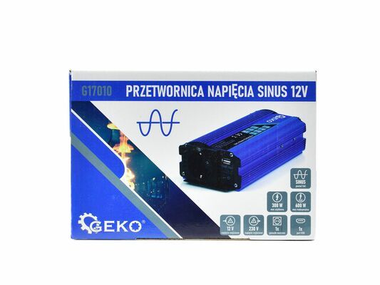 Sinusový měnič napětí 12V/230V 300/600W GEKO