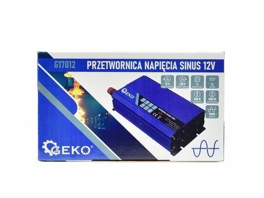 Sinusový měnič napětí 12V/230V 500/1000W GEKO