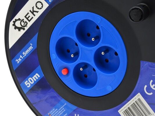 Kabel prodlužovací 3x1.5mm2, buben, 50m GEKO