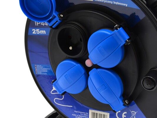 Kabel prodlužovací 3x1.5mm2, buben, 25m, IP44 GEKO
