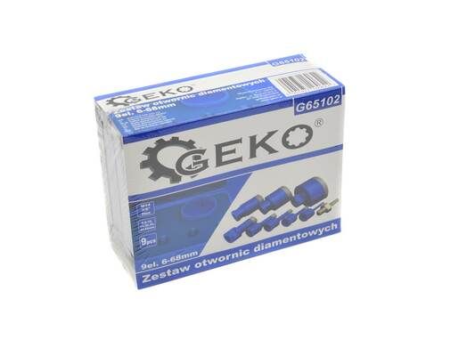 Korunkový vrták diamantový, sada 9ks, 6-68mm GEKO