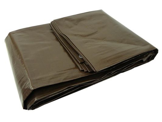 Plachta PP/PE nepromokavá extra silná, hnědá, 10x12m GEKO