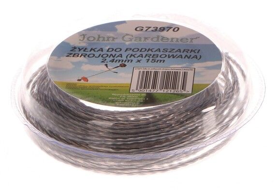 Struna do sekačky zesílená, 2,4mm, 15m, zvlněný profil, nylon GEKO