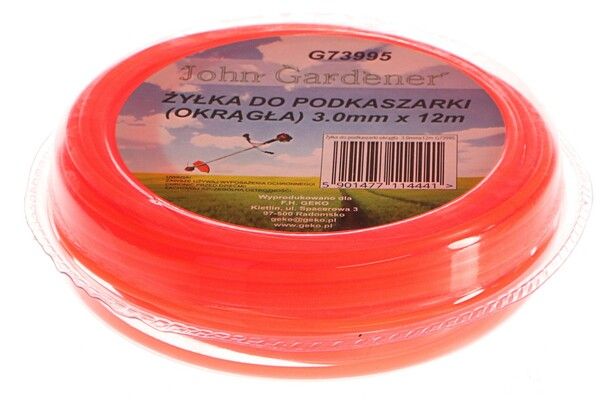 Struna do sekačky, 3,0mm, 12m, kulatý profil, nylon GEKO