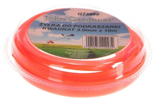 Struna do sekačky, 3,0mm, 10m, čtvercový profil, nylon GEKO