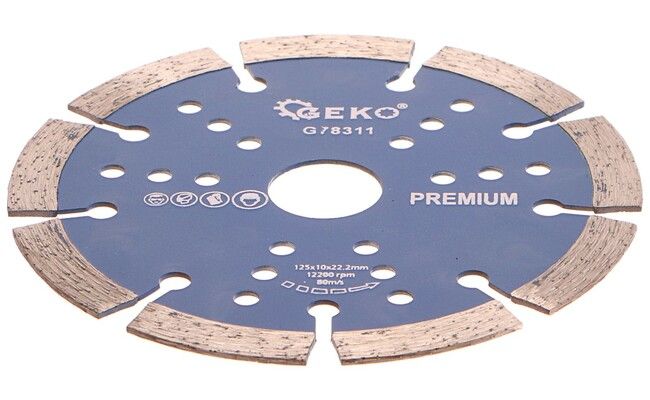 Kotouč diamantový řezný segmentový, 125x10x22mm GEKO