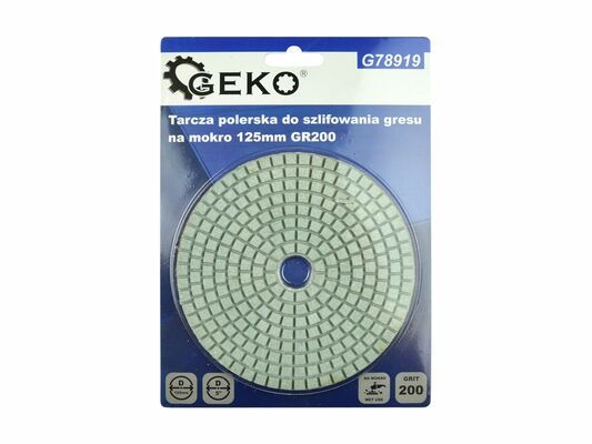 Leštící kotouč pro mokré broušení porcelánových dlaždic 125mm GR200 GEKO