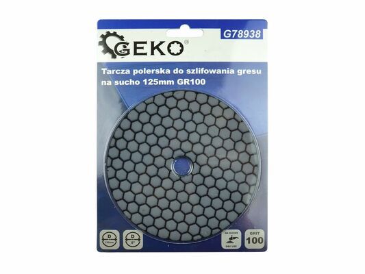 Leštící kotouč pro suché broušení porcelánové kameniny 125mm GR100 GEKO