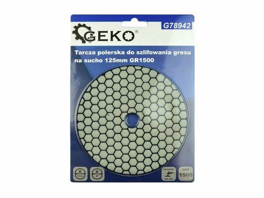 Leštící kotouč pro suché broušení porcelánové kameniny 125mm GR1500 GEKO