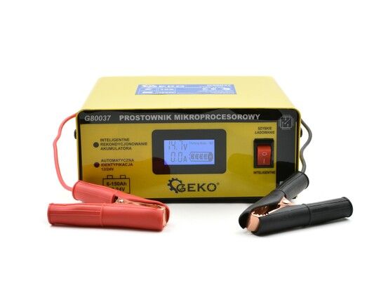 Mikroprocesorová nabíječka autobaterií LCD 12/24V GEKO