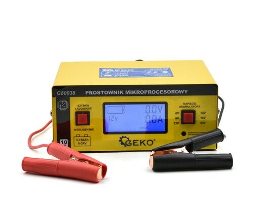 Mikroprocesorová nabíječka autobaterií LCD 6/12/24V GEKO
