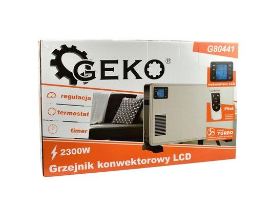 Konvektorový ohřívač LCD s dálkovým ovládáním GEKO