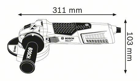 Malá úhlová bruska Bosch GWS 19-125 CI Professional, 1.900 W, 060179N002