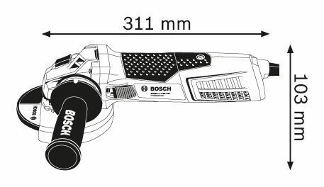 Malá úhlová bruska Bosch GWS 17-125 CIT Professional, 1.700 W, 060179J002