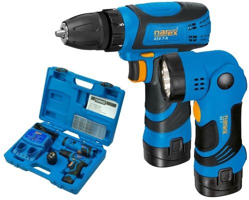 Šroubovák aku ASV 7-SET, 2x2.0Ah, 7.2V Li-Ion, kufr, NAREX 65404185