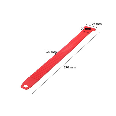 Upínací pásek pro nosič kol na tažné zařízení, délka 27cm, červený - náhradní díl SIXTOL