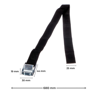 Upínací pásky pro uchycení pneumatiky elektrokol, délka 650 mm, 2ks - náhradní díl SIXTOL