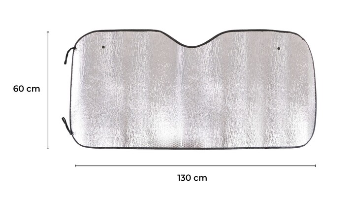 Sluneční clona na přední okno auta CAR SUNSHADE 4, 130 x 60 cm SIXTOL