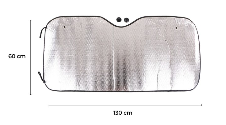 Sluneční clona na přední okno auta CAR SUNSHADE 5, 130 x 60 cm SIXTOL