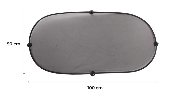 Sluneční clona s přísavkou na okno auta CAR SUNSHADE 8, 100 x 50 cm SIXTOL