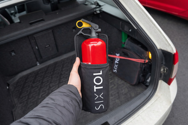 Držák 1kg hasicího přístroje do auta na suchý zip CAR FIRE 1 SIXTOL
